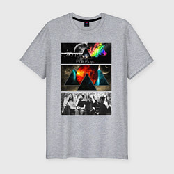 Футболка slim-fit Pink floyd albums, цвет: меланж