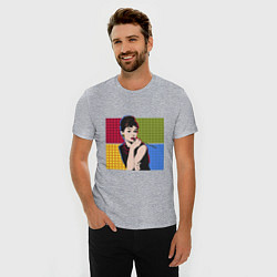 Футболка slim-fit Audrey Hepburn, цвет: меланж — фото 2