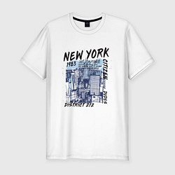 Мужская slim-футболка New York Нью-Йорк