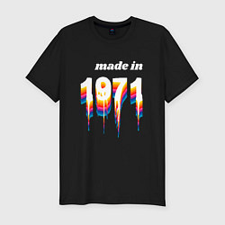 Мужская slim-футболка Made in 1971 liquid art