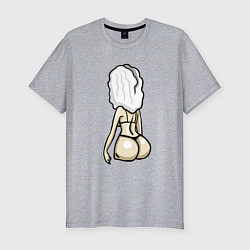 Футболка slim-fit Девушка со спины, цвет: меланж