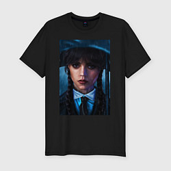 Футболка slim-fit Wednesday - Дженна Ортега, цвет: черный