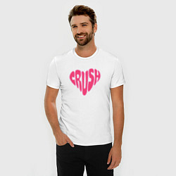 Футболка slim-fit Crush pink color, цвет: белый — фото 2