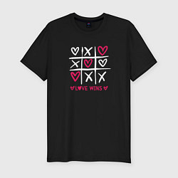 Футболка slim-fit Love wins love, цвет: черный