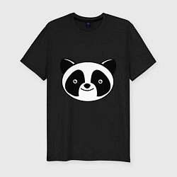 Мужская slim-футболка Мордашка панды