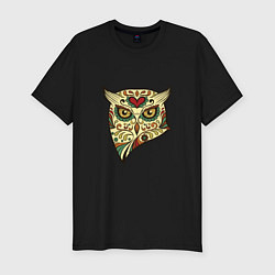 Футболка slim-fit Owl color, цвет: черный