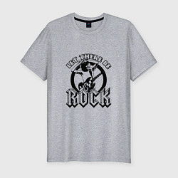 Футболка slim-fit Let there be rock, цвет: меланж
