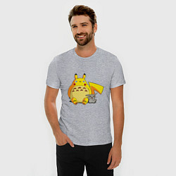 Футболка slim-fit Pika Totoro, цвет: меланж — фото 2