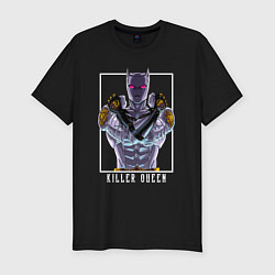 Футболка slim-fit Killer Queen anime, цвет: черный