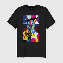 Футболка slim-fit Salvador Dali: Neural network, цвет: черный