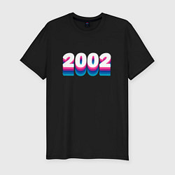 Футболка slim-fit Made in 2002 vintage art, цвет: черный