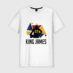 Футболка slim-fit King James 23, цвет: белый