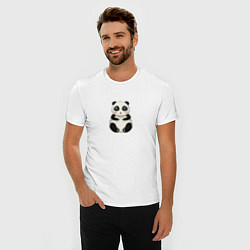 Футболка slim-fit Мультяшная панда, цвет: белый — фото 2