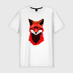 Футболка slim-fit Красный лис, цвет: белый