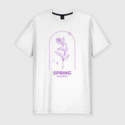 Футболка slim-fit Spring Blossom Весеннее Цветение, цвет: белый