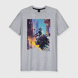 Футболка slim-fit Cyberpunk - fantasy, цвет: меланж