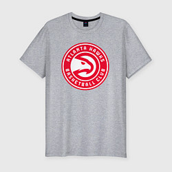 Мужская slim-футболка Atlanta hawks basketball