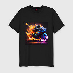 Футболка slim-fit Огненный suzuki, цвет: черный