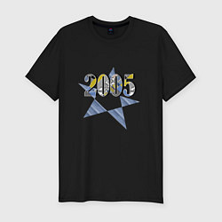Мужская slim-футболка Дата рождения: год 2005, пэчворк