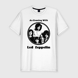 Футболка slim-fit Led Zeppelin retro, цвет: белый