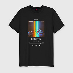 Футболка slim-fit Imagine Dragons Believer плеер, цвет: черный