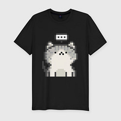 Футболка slim-fit Pixel Cat V1, цвет: черный