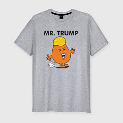 Футболка slim-fit Мистер Дональд Трамп, цвет: меланж