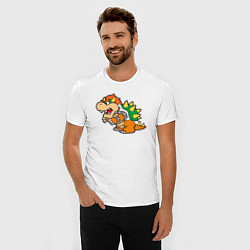 Футболка slim-fit Bowser drawing, цвет: белый — фото 2