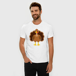 Футболка slim-fit Turkey bird, цвет: белый — фото 2