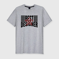 Мужская slim-футболка Best designer и линии