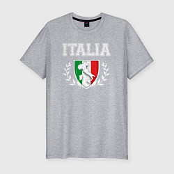 Футболка slim-fit Italy map, цвет: меланж