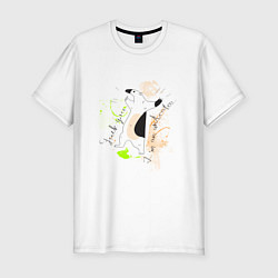 Мужская slim-футболка Муравьед: fuck you im anteater