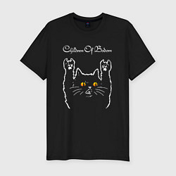Футболка slim-fit Children of Bodom rock cat, цвет: черный