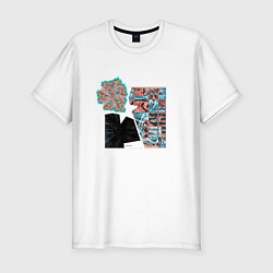 Мужская slim-футболка Абстрактный коллаж Флорин