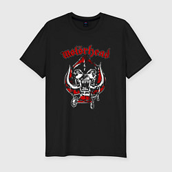 Футболка slim-fit Motorhead гонщик, цвет: черный