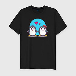 Футболка slim-fit Penguins love, цвет: черный