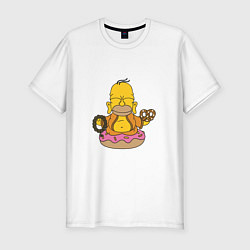 Мужская slim-футболка Буддизм Симпсон