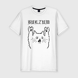 Футболка slim-fit Burzum - rock cat, цвет: белый