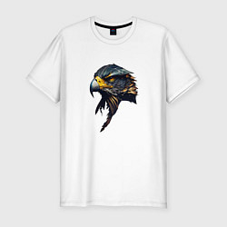 Мужская slim-футболка Беркут - хищная птица