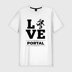 Футболка slim-fit Portal love classic, цвет: белый