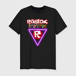 Футболка slim-fit Roblox, роблокс, цвет: черный