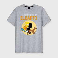 Футболка slim-fit Adventures of El Barto, цвет: меланж