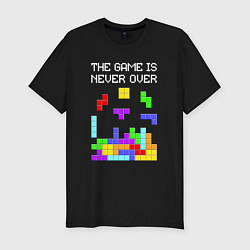 Футболка slim-fit Tetris - the game is never over, цвет: черный