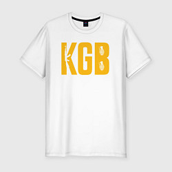 Футболка slim-fit KGB, цвет: белый