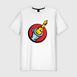Футболка slim-fit Chicken gun логотип, цвет: белый