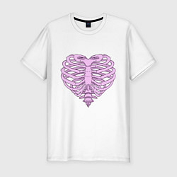Мужская slim-футболка Bone heart
