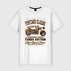 Мужская slim-футболка Винтажный чеппер