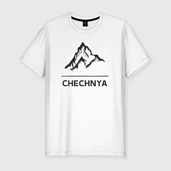 Футболка slim-fit Чечня Россия, цвет: белый