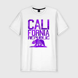 Футболка slim-fit Штат Калифорния, цвет: белый