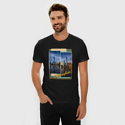 Футболка slim-fit Китай Шанхай, цвет: черный — фото 2
